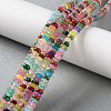 Dyed Natural White Jade & Natural Red Jasper & Synthetic Malachite Beads Strands G-B135-C01-01-1