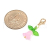 8Pcs Tulip Acrylic & Glass Pendant Decorations HJEW-JM03081-01-5
