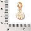 Rack Plating Alloy Crystal Rhinestone European Dangle Charms PALLOY-S189-14G-3