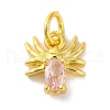 Rack Plating Brass Micro Pave Cubic Zirconia Charms KK-F881-02G-07-1