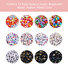 1200Pcs 12 Style Opaque Acrylic Beads MACR-PJ0001-04-4