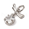 Brass Micro Pave Cubic Zirconia Pendants KK-P308-49P-2