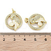 Brass Micro Pave Clear Cubic Zirconia Pendants KK-L213-024G-01-3