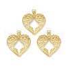 Rack Plating Brass Micro Pave Cubic Zirconia Pendants KK-C011-61G-3