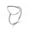 201 Stainless Steel Teardrop Finger Ring RJEW-J051-15P-1
