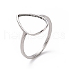 Non-Tarnish 201 Stainless Steel Teardrop Finger Ring RJEW-J051-15P-1