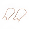 Ion Plating(IP) 304 Stainless Steel Hoop Earrings Findings Kidney Ear Wires STAS-L216-22C-RG-2