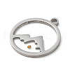 201 Stainless Steel Pendants STAS-D041-17P-2