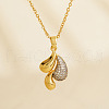 Fashionable Brass Necklace with Cubic Zirconia TB0672-1-2