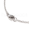 Brass Pendant Necklace with Clear Cubic Zirconia NJEW-JN04250-01-6