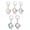 Rhodonite & Amazonite & Larimar & Yellow Opal & White Moonstone Keychian KEYC-JKC00917-1