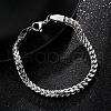 Stainless Steel Card Paper Chains Link Bracelets PW-WGB56CD-01-2
