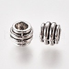 Tibetan Style Alloy Barrel Large Hole European Beads TIBEB-5716-AS-LF-2