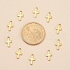 Ion Plating(IP) 304 Stainless Steel Tiny Cross Charms STAS-E104-34G-4