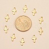 Ion Plating(IP) 304 Stainless Steel Tiny Cross Charms STAS-E104-34G-4