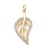 Brass Micro Pave Cubic Zirconia Pendants KK-Q029-02E-G-1