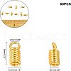 Unicraftale PVD Vacuum Plating 304 Stainless Steel Coil Cord Ends STAS-UN0009-41G-3