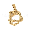Ion Plating(IP) 304 Stainless Steel Pendants STAS-C103-22G-1