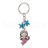 Mermaid Opaque Resin Pendant Keychain X1-KEYC-JKC00624-05-1