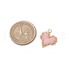 MIYUKI Delica Glas Seed Beaded Heart Pendants PALLOY-MZ00701-01-2