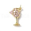 Brass Micro Pave Cubic Zirconia Pendants KK-F899-04B-G-1