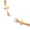 304 Stainless Steel Cross Link Chain Bracelet Making AJEW-JB01299-01-2