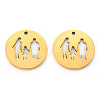 PVD Vacuum Plating 304 Stainless Steel Pendants STAS-N092-34G-2