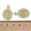 Rack Plating Brass Cubic Zirconia Pendants KK-M272-07G-3