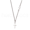 2Pcs 2 Colors Cross 304 Stainless Steel Pendant Necklaces for Women NJEW-JN05200-4
