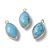 Synthetic Turquoise Pendants G-B009-01G-Y-1