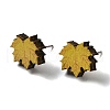Wood Stud Earrings EJEW-Z054-01B-1