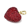 Brass Rhinestone Pendants KK-K293-48A-G-2