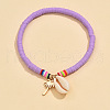 Bohemian Handmade Polymer Clay Hwishi Beaded Stretch Anklets WG70F94-02-1
