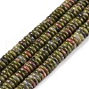 Natural Unakite Beads Strands G-Q159-B15-01-1