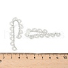 Brass Rhinestones Stud Earrings AJEW-D307-01P-3