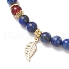 Natural Lapis Lazuli Stretch Bracelets BJEW-JB11964-01-3