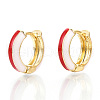Brass Huggie Hoop Earrings EJEW-S209-07D-2