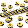 Brass Grade A Rhinestone Spacer Beads RSB036NF-14G-1