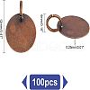 SUPERFINDINGS 100Pcs Brass Stamping Blank Tag Charms KK-FH0002-60R-2