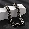 304 Stainless Steel Wheat Chains Bracelets for Women Men BJEW-A031-04D-AS-3