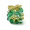Christmas Seed Beads Beaded Charms PALLOY-MZ00299-03-1