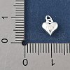 925 Sterling Silver Micro Pave Clear Cubic Zirconia Heart Charms STER-R013-15S-3
