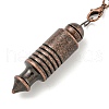 Rack Plating Brass Pointed Dowsing Pendulums AJEW-B106-03AB-2