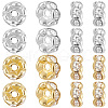 Beebeecraft 100Pcs 2 Colors Rack Plating Brass Rhinestone Spacer Beads KK-BBC0016-23A-1
