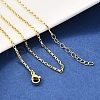 Brass Box Chain Necklaces NJEW-M108-41G-4