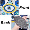 AHADEMAKER 6Pcs 6 Style Polyester Sequin Evil Eye Appliques DIY-GA0004-07-4