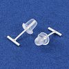 999 Fine Silver Stud Earrings for Women EJEW-S215-30S-02-3