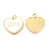 Brass Enamel Pendants X-KK-B027-03G-D-2