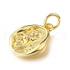 Brass Micro Pave Cubic Zirconia Pendants KK-V007-009G-01-2