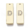 Brass Micro Pave Cubic Zirconia Pendants KK-N232-57-NF-1